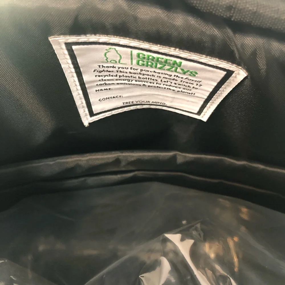 Green Grizzly “Fossil Fighter” Backpack black